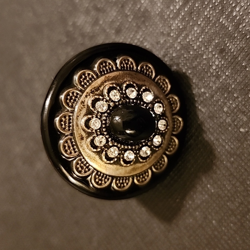 Black ⚫️ Mosiac Acrylic Ring Sz 7.25